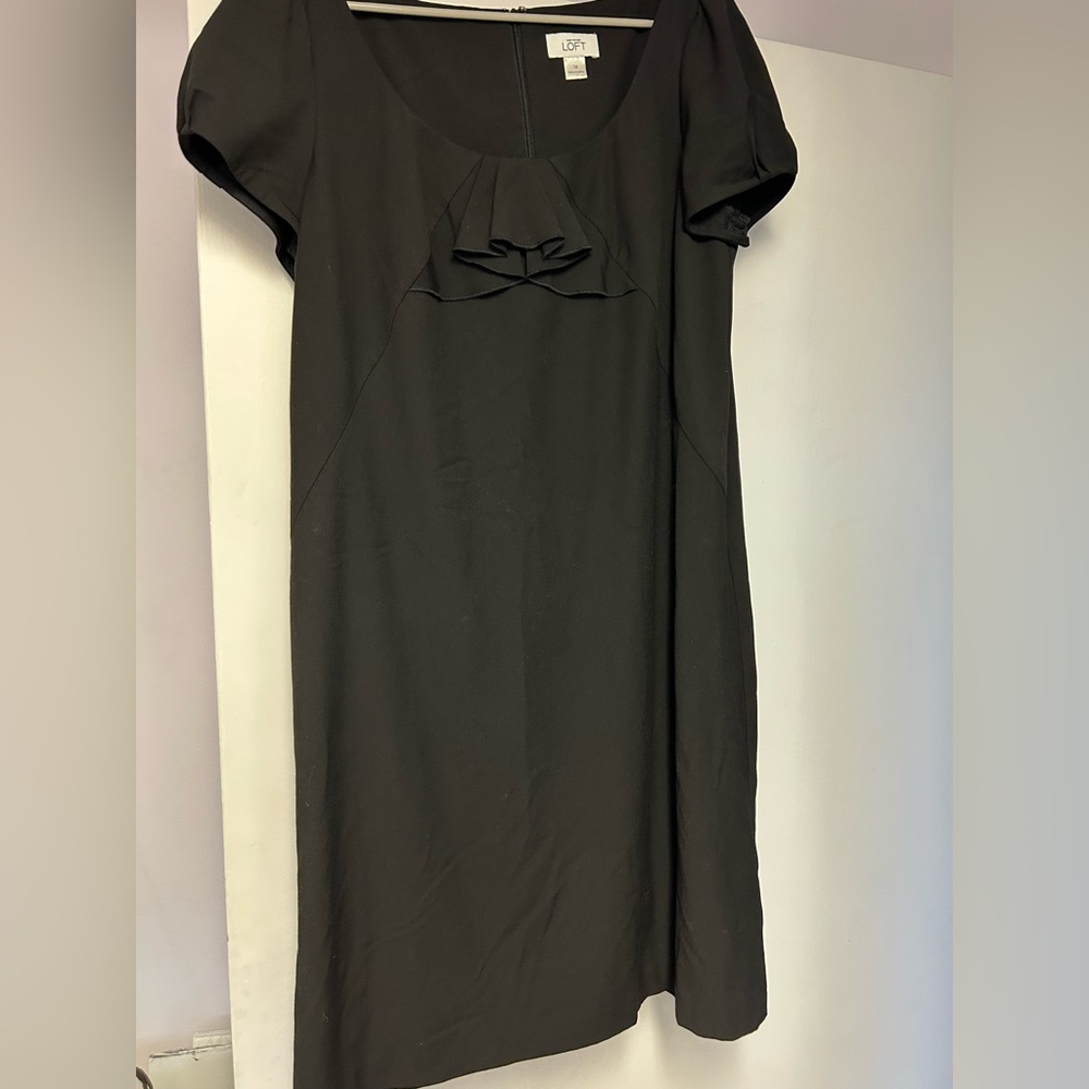 LOFT Black Midi Dress